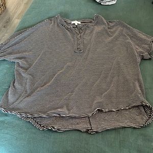 Striped Button Up Short Sleeve